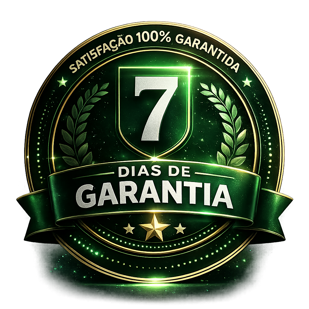 7 dias de garantia  Satisfação 100% garantida